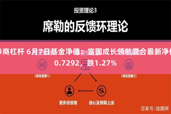 券商杠杆 6月7日基金净值：富国成长领航混合最新净值0.7292，跌1.27%