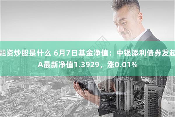 融资炒股是什么 6月7日基金净值：中银添利债券发起A最新净值1.3929，涨0.01%